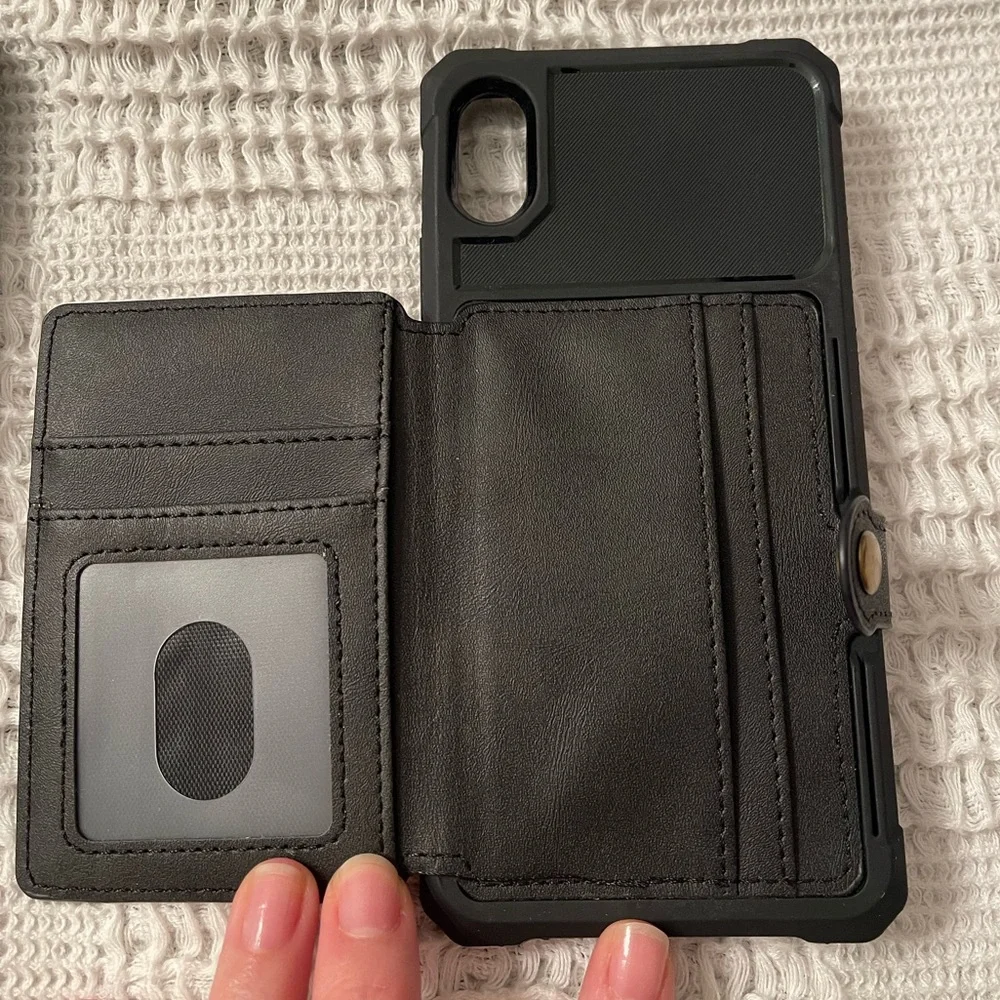 iPhone 10 XS Max 2 RFID Wallet Cases + 1 Military Grade Case NEW